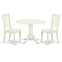 Dining Room Set Linen White, Dlda3-Lwh-W