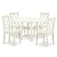 Dining Room Set Linen White, Sucl5-Lwh-W