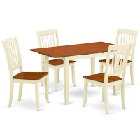 Dining Room Set Buttermilk & Cherry, Noda5-Bmk-W