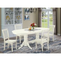 Dining Room Set Linen White, Vada5-Lwh-W