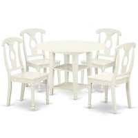 Dining Room Set Linen White, Suke5-Lwh-W