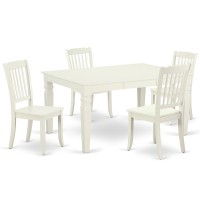 Dining Room Set Linen White, Weda5-Lwh-W