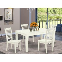 Dining Room Set Linen White, Weda5-Lwh-W