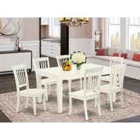 Dining Room Set Linen White, Weda7-Lwh-W