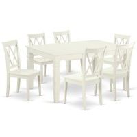 Dining Room Set Linen White, Wecl7-Lwh-W
