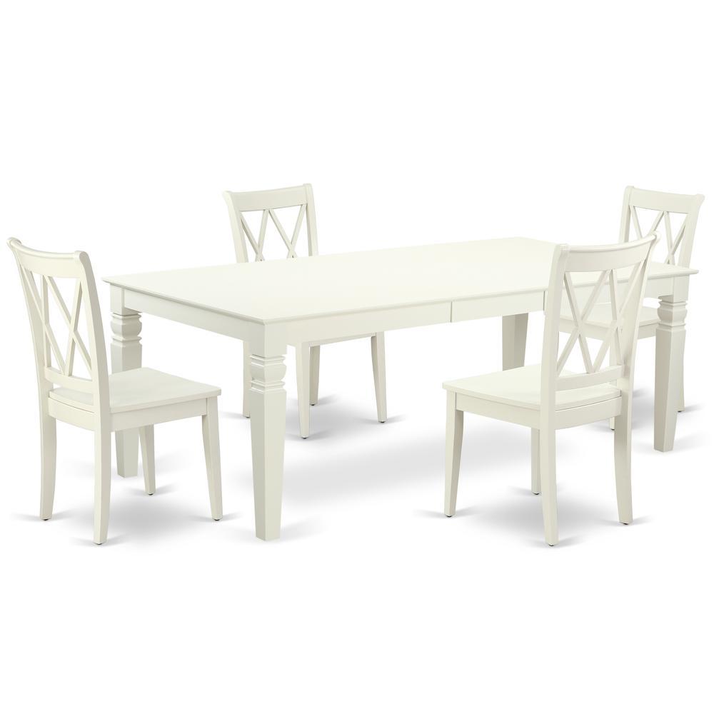 Dining Room Set Linen White, Lgcl5-Lwh-W