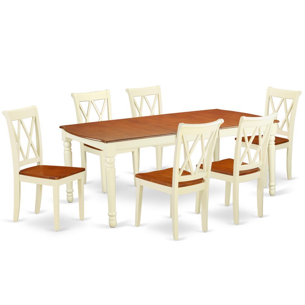 Dining Room Set Buttermilk & Cherry, Docl7-Bmk-W