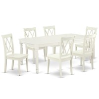 Dining Room Set Linen White, Docl7-Lwh-W