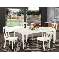 Dining Room Set Linen White, Doke5-Lwh-W