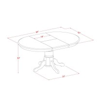 Dining Room Set Buttermilk & Cherry, Keda5-Bmk-W