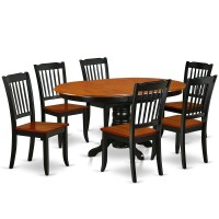 Dining Room Set Black & Cherry, Keda7-Bch-W