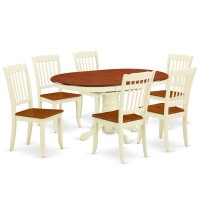 Dining Room Set Buttermilk & Cherry, Keda7-Bmk-W