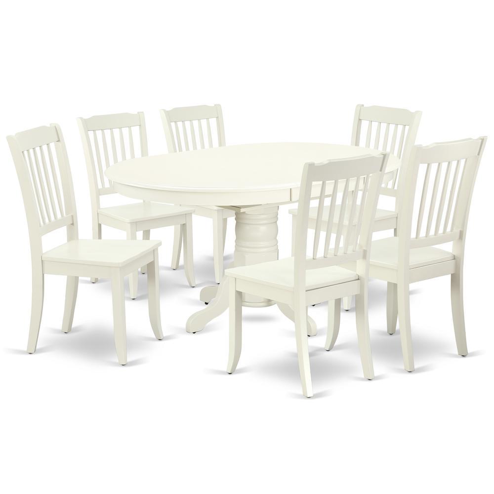 Dining Room Set Linen White, Avda7-Lwh-W