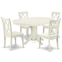 Dining Room Set Linen White, Avcl5-Lwh-W