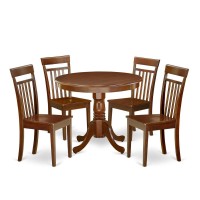 Dining Room Set Mahogany, Anca5-Mah-W