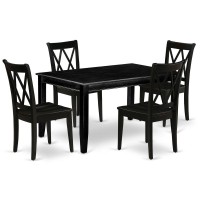 Dining Room Set Black, Ducl5-Blk-W