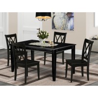 Dining Room Set Black, Ducl5-Blk-W