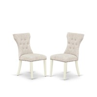 Dining Chair Linen White, Gap2T35