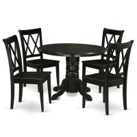 Dining Room Set Black, Shcl5-Blk-W