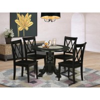 Dining Room Set Black, Shcl5-Blk-W