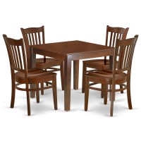 Dining Room Set Mahogany, Oxgr5-Mah-W