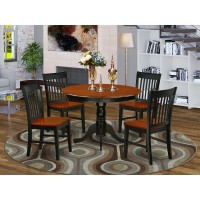 Dining Room Set Black & Cherry, Hlno5-Bch-W