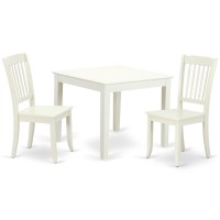 Dining Room Set Linen White, Oxda3-Lwh-W