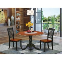 Dining Room Set Black & Cherry, Dlda3-Bch-W