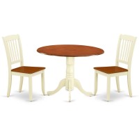 Dining Room Set Buttermilk & Cherry, Dlda3-Bmk-W