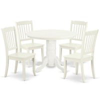 Dining Room Set Linen White, Shda5-Lwh-W