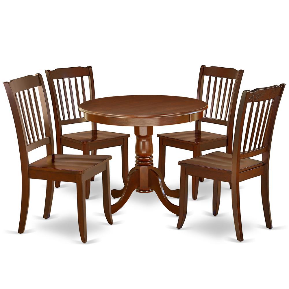 Dining Room Set Mahogany, Anda5-Mah-W