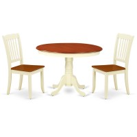 Dining Room Set Buttermilk & Cherry, Hlda3-Bmk-W