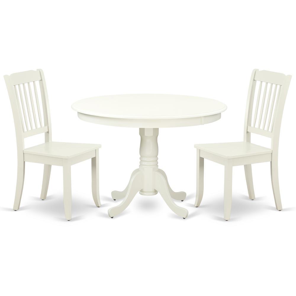 Dining Room Set Linen White, Hlda3-Lwh-W