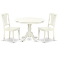 Dining Room Set Linen White, Hlav3-Lwh-W