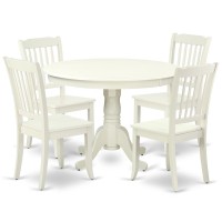 Dining Room Set Linen White, Hlda5-Lwh-W