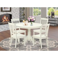 Dining Room Set Linen White, Hlda5-Lwh-W