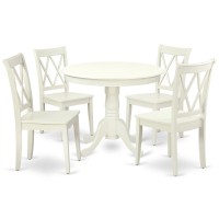 Dining Room Set Linen White, Ancl5-Lwh-W