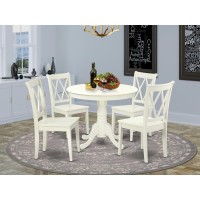 Dining Room Set Linen White, Ancl5-Lwh-W