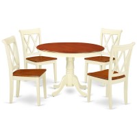 Dining Room Set Buttermilk & Cherry, Hlcl5-Bmk-W