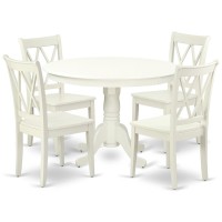 Dining Room Set Linen White, Hlcl5-Lwh-W