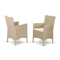 Wicker Patio Chair Cream, Hvlc153V