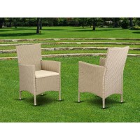 Wicker Patio Chair Cream, Hvlc153V