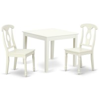 Dining Room Set Linen White, Oxke3-Lwh-W