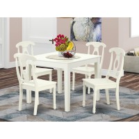 Dining Room Set Linen White, Oxke5-Lwh-W