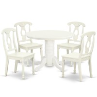 Dining Room Set Linen White, Shke5-Lwh-W