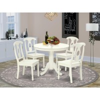 Dining Room Set Linen White, Anke5-Lwh-W