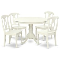 Dining Room Set Linen White, Hlke5-Lwh-W