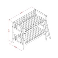 Youth Bunk Bed White, Ayb-05-T