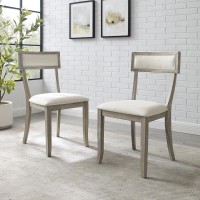 Alessia 2Pc Dining Chair Set Rustic Graywash - 2 Chairs