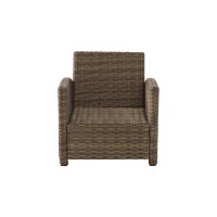 Bradenton Outdoor Wicker Armchair Gray/Weathered Brown